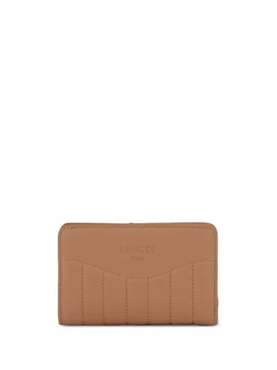 Lancel Logo-debossed Leather Purse In Brown