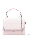 Lancel Logo-lettering Leather Tote Bag In 粉色