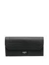 Lancel Logo-patch Leather Wallet In Black