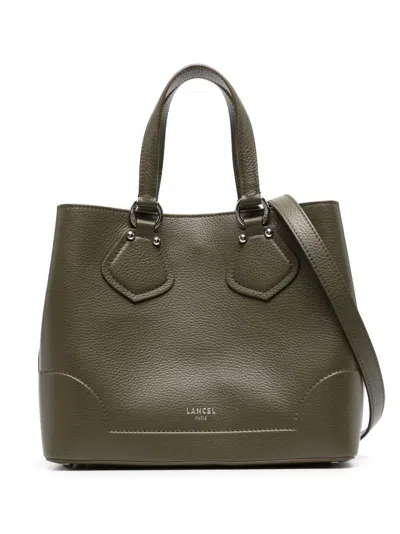 Lancel Logo-print Leather Bag In Green