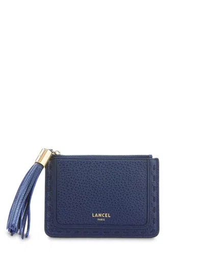 Lancel Logo-stamp Cardholder In Blue