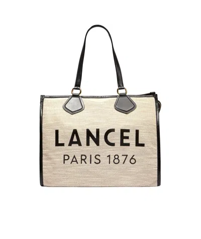 Lancel Logo Tote Bag In Nude