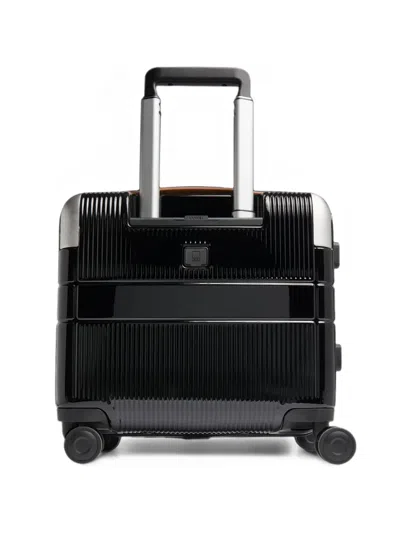 Lancel Logo-embossed Ribbed Suitcase In Black