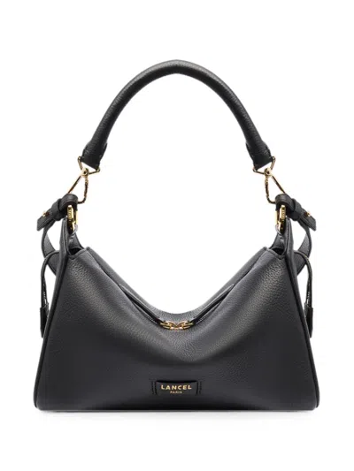 Lancel Louison Grained Leather Shoulder Bag In Black