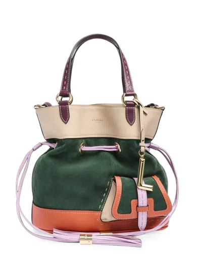 Lancel M Premier Flirt Leather Bucket Bag In Green
