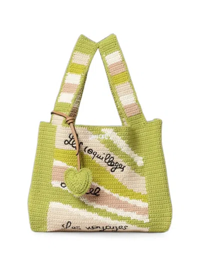 Lancel M Summer Mania Crochet-knit Tote Bag In Multi