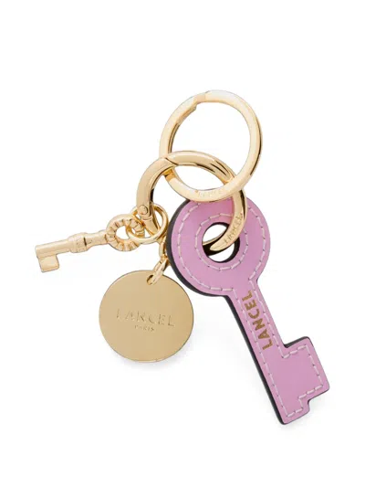 Lancel Master Leather-pendant Key Keyring In Green
