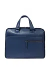 Lancel Max De  Leather Briefcase In Blue