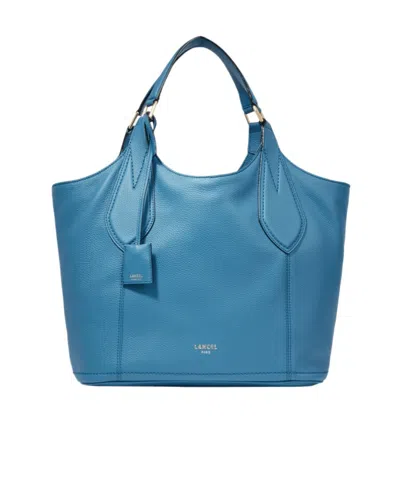 Lancel Medium Alphonse De  Leather Tote Bag In Blue