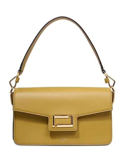Lancel Medium Angele Flap Shoulder Bag In Yellow