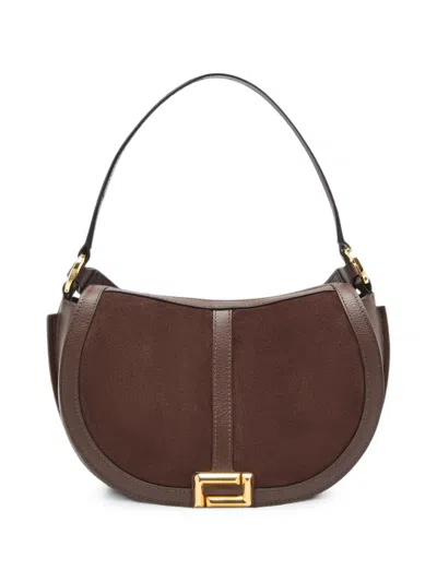 Lancel Medium Celeste De  Buckled Shoulder Bag In Brown