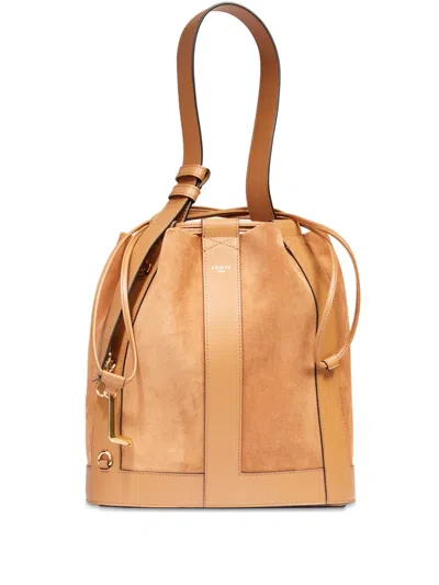 Lancel Medium Elles Bucket Bag In Brown