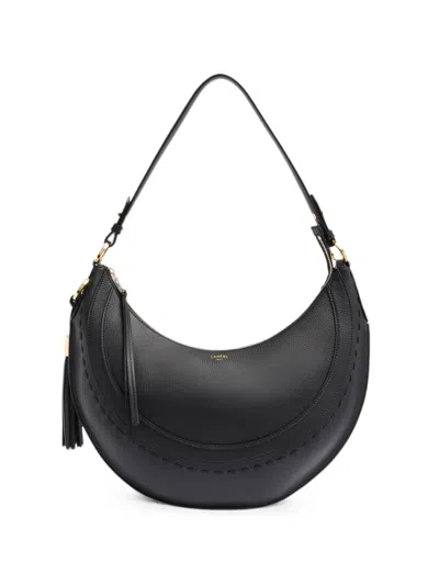 Lancel Medium Hoboheme Grained-leather Shoulder Bag In Pink
