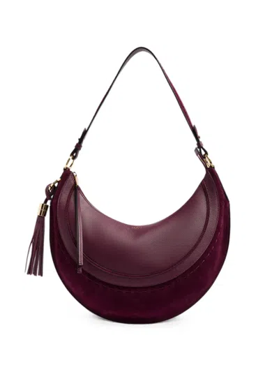 Lancel Medium Hoboheme Tassel Shoulder Bag In Purple