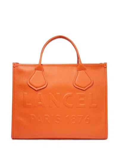Lancel Medium Jour De  Leather Tote Bag In Orange