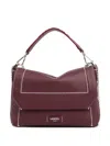 Lancel Medium Leather Flap Tote Bag In Red