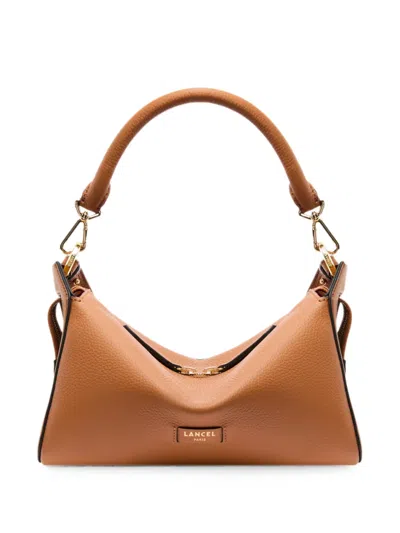 Lancel Medium Louison Grained Leather Shoulder Bag In Pink