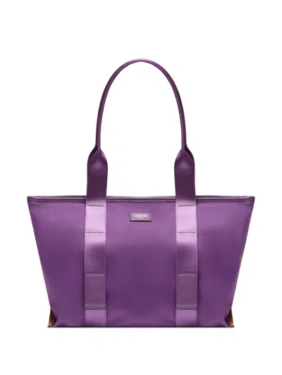 Lancel Medium Mistral Rollable Zip Tote Bag In Purple