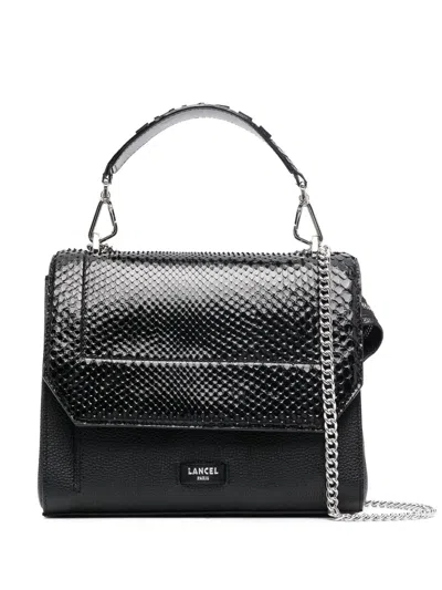 Lancel Medium Ninon De  Flap Bag In Black