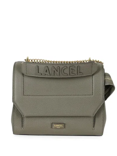 Lancel Medium Ninon Logo-embossed Cross Body Bag In Green