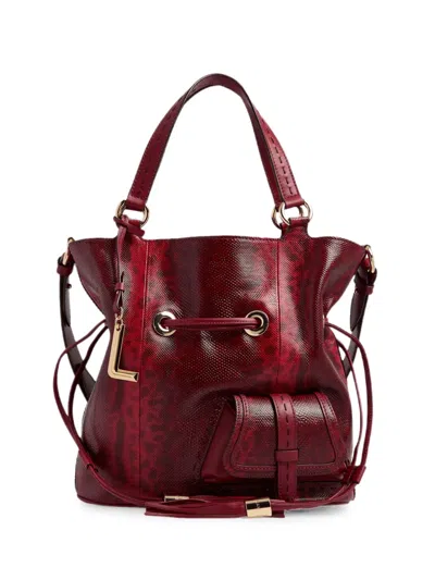 Lancel Medium Premier Flirt Bucket Bag In Red