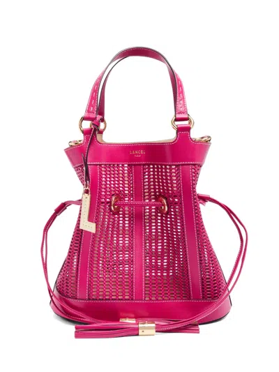 Lancel Medium Premier Flirt Cut-out Leather Bucket Bag In Pink