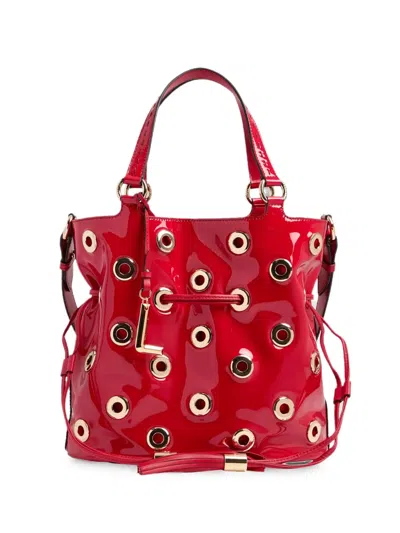 Lancel Medium Premier Flirt Eyelet-embellished Bucket Bag In Black