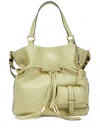 Lancel Medium Premier Flirt Leather Bucket Bag In Green
