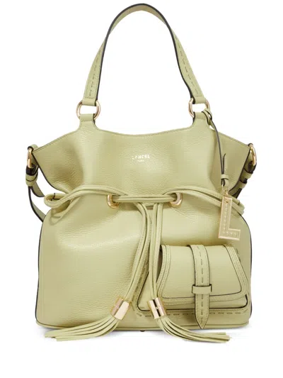 Lancel Medium Premier Flirt Leather Bucket Bag In Green