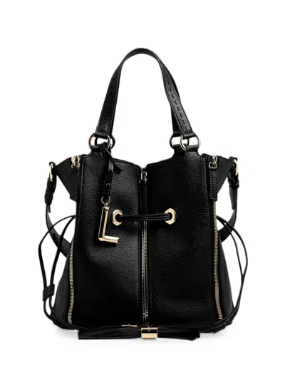 Lancel Medium Premier Flirt Leather Bucket Bag In Orange
