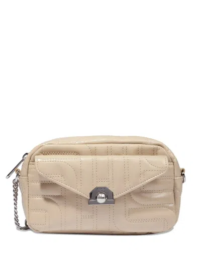 Lancel Midi-minuit Quilted Cross Body Bag In Neutral
