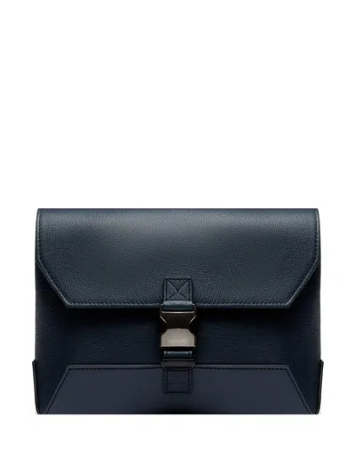 Lancel Milo Buckle Messenger Bag In Blue