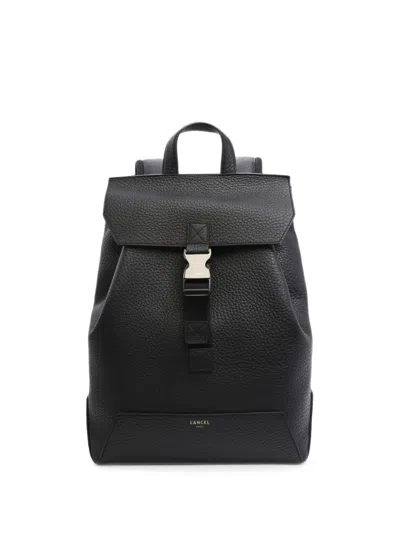 Lancel Milo Grained Leather Backpack In Black