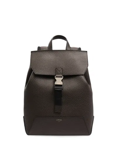 Lancel Milo Grained Leather Backpack In Brown