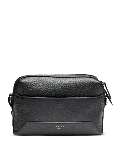Lancel Milo Grained-leather Bag In Black