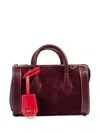 Lancel Mini Bcbg Suede Handbag In Red