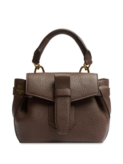 Lancel Mini Charlie Grained Tote Bag In Brown