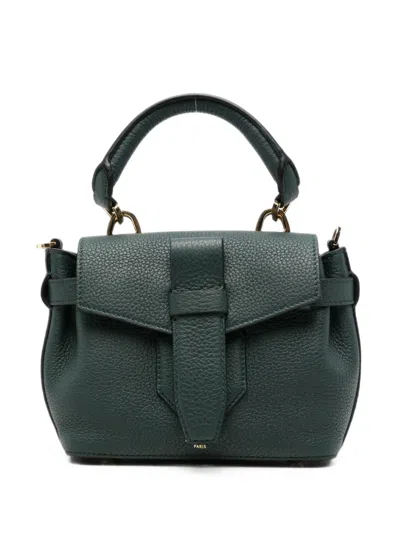 Lancel Mini Charlie Leather Tote Bag In Green