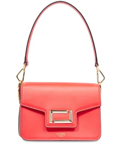 Lancel Mini Leather Shoulder Bag In Red