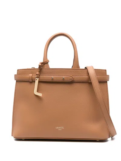 Lancel Mini Leather Tote Bag In Brown