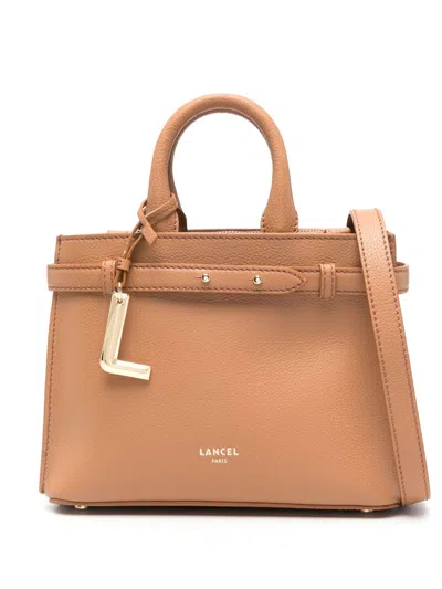 Lancel Mini Leather Tote Bag In Brown