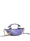 Lancel Mini Origami Curved Leather Crossbody Bag In Blue