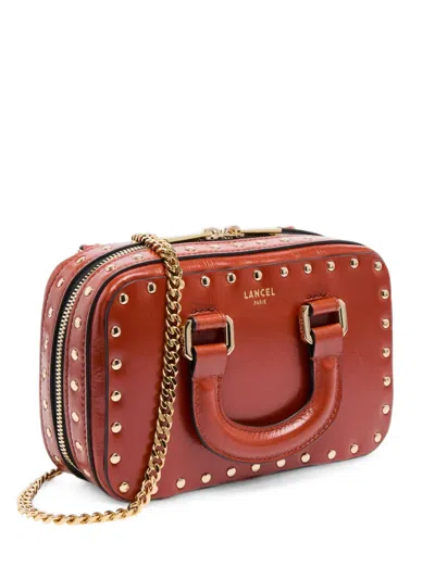 Lancel Mini Vanity Stud-embellished Tote Bag In Brown