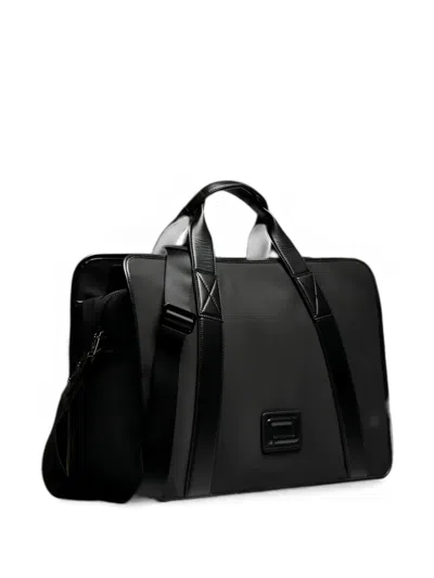 Lancel Mistral Leather-trim Holdall Bag In Black