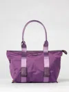 Lancel Mistral Rollable Nylon Bag In Purple