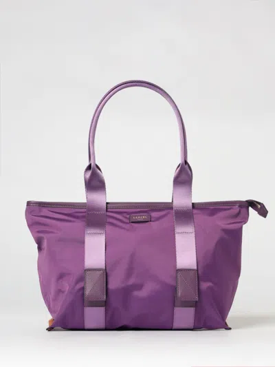 Lancel Mistral Rollable Nylon Bag In Purple