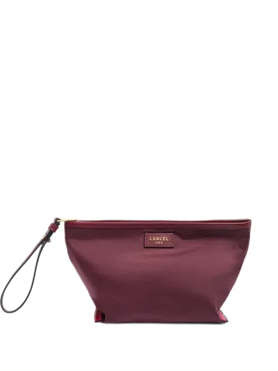 Lancel Mistral Rollable Zip-fastening Clutch Bag In Red