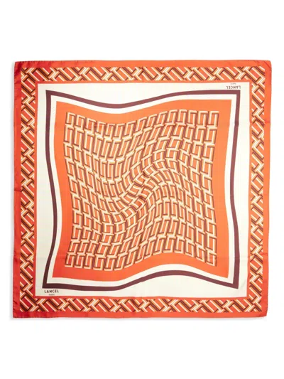 Lancel Monogramme Scarf In 橘色