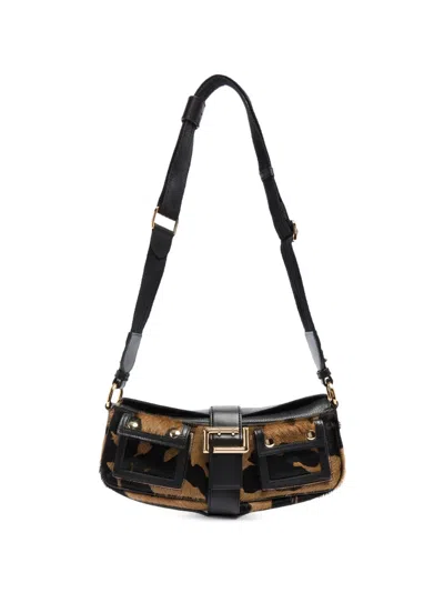Lancel Multipocket Leather Shoulder Bag In Brown