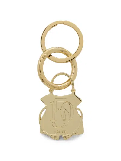 Lancel My Flirt Leather-panel Keyring In Gold